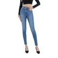 CUTULI Women’s High Waisted Skinny Stretchy Denim Pants Curvy Jeggings Butt Lifting Jeans, Blue, Medium