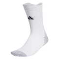 Adidas KOS27 Men's Soccer Socks, Football, Grip Knit Performance, Light Crew Socks, white/black (IN1798), Small
