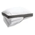 Sleep Number PlushComfort Bed Pillow Ultimate Curved (Standard) - for All Sleep Positions w/Removable Inserts - Down Alternative, Hypoallergenic, Brushed Cotton, Hotel Quality