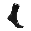 LE COL Long Cycling Socks | Sweat-Wicking, Reinforced Seams, Padded Support | S - XL, Black/White, Small-Medium