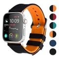 Fullmosa Silicone Apple Watch Straps 49mm 45mm 44mm 42mm, Soft Rubber Replacement Band Compatible with iWatch Ultra Series 8/7/6/SE/SE2/5/4/3/2/1