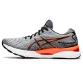 ASICS Men's Gel-Nimbus 24 Running Shoes, 10, Sheet Rock/Shocking Orange