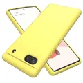 Weycolor for Google Pixel 6A Case, Slim Soft Anti-Scratch Microfiber Lining Full-Body Protective Phone Case for Pixel 6A (Yellow)