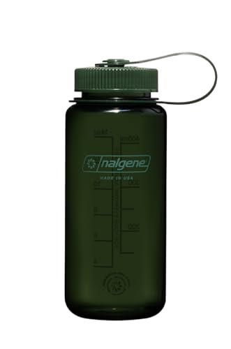 Nalgene Sustain Tritan BPA-Free Water Bottle Made with Material Derived from 50% Plastic Waste, 16 OZ, Wide Mouth, Jade