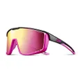 Julbo Fury Performance Sunglasses, Black/Pink Frame - Brown Lens w/Pink Mirror