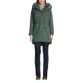 Lands' End Women's Expedition Waterproof Down Winter Parka with Faux Fur Hood, Deep Woodland Green, Small