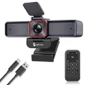 Angetube 4K Webcam with AI Tracking,Remote Control 4K Web Camera/10X Digital Zoom 1080P 60fps Web cam with USB 3.0 HDR/Dual Noise Cancelling Microphones for Video Calls/Meetings/Streaming/Skype/Zoom