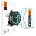 Spigen Glas.tR EZ Fit Screen Protector for Samsung Galaxy Watch 6 Classic (47mm) - 2 Pack