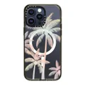 CASETiFY Impact Case for iPhone 15 Pro Max [4X Military Grade Drop Tested / 8.2ft Drop Protection/Compatible with Magsafe] - Flower Prints - Modern Tropical Palm Tree Silhouette - Clear Black