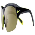 Nike Men's Skylon Ace Rectangular Sunglasses, Matte Black/Voltage, 69 mm