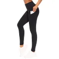 THE GYM PEOPLE Thick High Waist Yoga Pants with Pockets, Tummy Control Workout Running Yoga Leggings for Women (XX-Large, Fleece Lined Black)