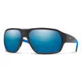 Smith Deckboss Sport & Performance Sunglasses - Matte Black Blue | Chromapop Glass Polarized Blue Mirror