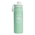 adidas Originals 600 ML (20 oz) Metal Water Bottle, Hot/Cold Double-Walled Insulated 18/8 Stainless Steel, Glory Mint Green/White, One Size