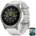 Garmin 010-02582-20 epix Gen 2 Premium Active Smartwatch White Titanium Bundle with 2 Year Extended Protection Plan