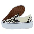 Vans Women's UA Classic Slip-On Stackform Sneakers, CheckerboardBlack/White, 9 Medium US
