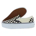 Vans Women's UA Classic Slip-On Stackform Sneakers, CheckerboardBlack/White, 9 Medium US