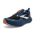 Brooks Men s Cascadia 17 GTX Waterproof Trail Running Shoe, Black/Blue/Firecracker, 14