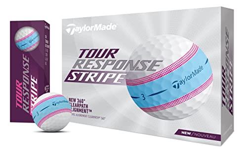 TaylorMade TMJ23 TourResponse Stripe BLPNK JPN 23 Tour Response Ball Mens Golf Ball