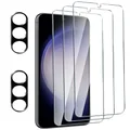 PULEN for Samsung Galaxy S24 Plus Screen Protector (3-Packs) with 2 Packs Camera Lens Protector, HD Clear 9H Hardness Bubble Free Anti-scratch Tempered Glass