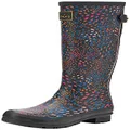 Joules Welly Print Rain Boot, Black Speckle, 6 US
