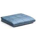 YnM Cooling Weighted Blanket — Oeko-Tex Certified Material with Premium Glass Beads (Blue Grey, 60''x80'' 15lbs), Suit for One Person(~140lb) Use on Queen/King Bed