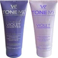 Purple Shampoo & Purple Conditioner set with Free Makeup Bag, Watermans Life is Better in Blonde set - Remove Yellow tones fast for Blonde, Platinum, White or Grey Hair