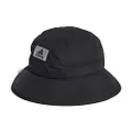 Adidas MKD71 Men's WIND. RDY Tech Bucket Hat, Black/Black (HT2034), 54-57