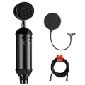 Blue Blackout Spark SL XLR Condenser Microphone with Pop Filter & 20' XLR Cable