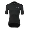 LE COL Men's Hors Categorie Jersey II | Short Sleeve Bike Shirt | Rear Pockets, Moisture Wicking, Relaxed Fit | S - XL, Black, Large
