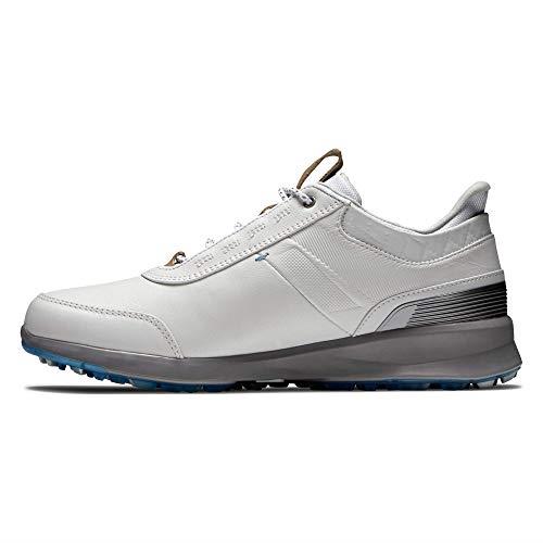 Footjoy Women's Stratos Golf Shoe, cream white, 8 US