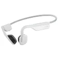 Shokz OpenMove Bluetooth Wireless Headphones with Mic, Bone Conduction Wireless Headset with 6H Playtime, IP55 Waterproof Sports Headphones for Running, Workout, Yoga (Alpine White)
