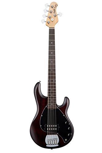 Sterling by Music Man StingRay Ray5 Bass Guitar in Walnut Satin, 5-String