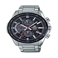 Casio Men's EQS-900DB-1AVCR Edifice Analog-Digital Display Quartz Silver Watch, Silver/Black, Chronograph,Chronographs