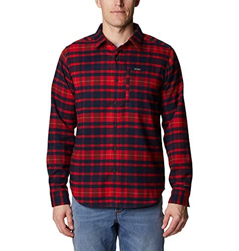 Columbia Men's Outdoor Elements II Flannel, Mountain Red Oversize Tartan, Large