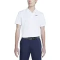 Nike Dri-FIT Victory Micro Print Golf Polo Shirt, White Print, XL