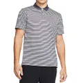 Nike Men's Dri-Fit Victory Stripe Polo Shirt, Gridiron/Sky Grey/White, Small