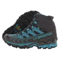 La Sportiva Womens Ultra Raptor II Mid GTX Wide Hiking Boots, Carbon/Topaz, 8 US