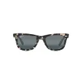 Ray-Ban Rb2140f Original Wayfarer Low Bridge Fit Square Sunglasses, Grey Havana/Polarized Clear Gradient Dark Blue, 52 mm