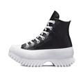 Converse Chuck Taylor All Star Lugged 2.0 Leather Unisex Shoes, Black/Egret/White, 10 Women/8 Men