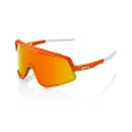100% Glendale Sport Performance Cycling Sunglasses (NEON ORANGE - Hiper Red Multilayer Mirror Lens)