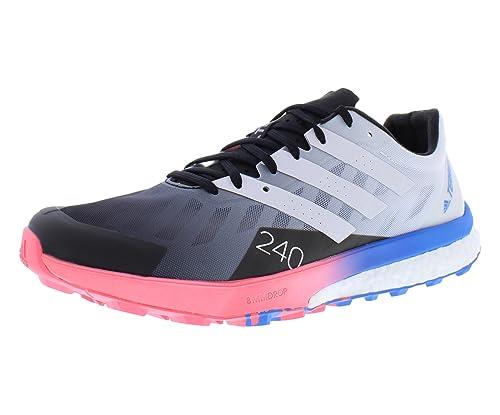 adidas Men's Terrex Speed Ultra Trail Running Shoe, Black/Crystal White/Turbo, 7 US