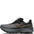 Saucony Men's Endorphin Edge Trail Running Shoe, Black/GOLDSTRUCK, 15