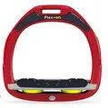 Flex-On GAMME SAFE-ON Mixed ultra-grip Stirrups Frame Color: Red Footbed Color: Grey Elastomer: Yellow 00003