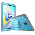 SupCase Unicorn Beetle Pro Series Case Design for Galaxy Tab A 10.5, with Built-in Screen Protector Kickstand Hybrid Case for Samsung Galaxy Tab A 10.5 (-T590/T595/T597) 2018 Release (Blue)
