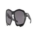 Oakley OO9019 Plazma Sunglasses, Matte Black/Prizm Grey Polarized, 59mm