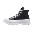 Converse Chuck Taylor All Star Lugged 2.0 Leather Unisex Shoes, Black/Egret/White, 9.5 Women/7.5 Men