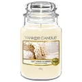 Yankee Candle Scented | Soft Wool & Amber Large Jar | Burn Time: up to 150 Hours | Perfect Gifts for Women, 1720939E