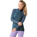 Smartwool Women's Merino 250 Pattern 1/4 Zip Base Layer 100% Merino Wool, Ultra Violet Stripe, Small