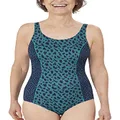Amoena Women's Standard Manila Full Bodice Swimsuit, Blue, 42B