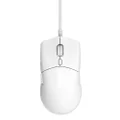 NZXT Lift 2 Symm | Lightweight Symmetrical Wired Gaming Mouse | Lightweight 58 g Design | 8K Polling Rate | Optical Switches | 26K DPI Optical Sensor | 100% PTFE Feet | White